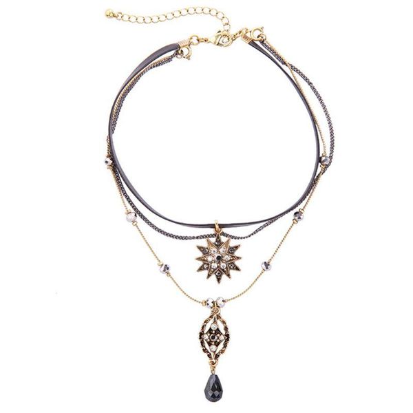 chains multilayer necklace, vintage star choker chain rhinestone long layered necklace for women, Silver
chains multilayer necklace, vintage star choker chain rhinestone long layered necklace for women, Silver