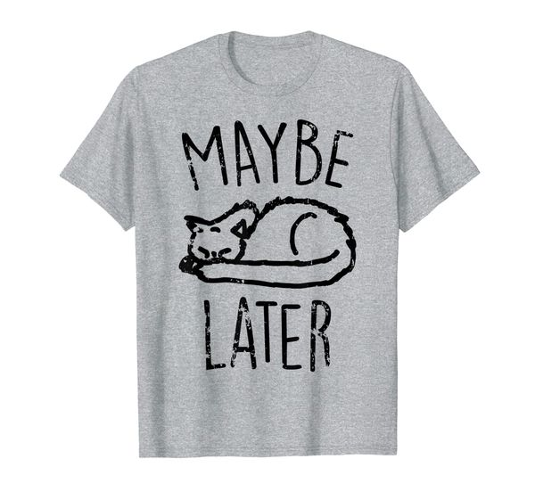 maybe later, funny holiday introvert sleeping cat design t-shirt, White;black
maybe later, funny holiday introvert sleeping cat design t-shirt, White;black