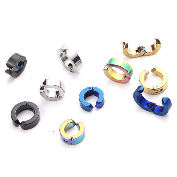 clip-on & screw back wiwi 1 pair stainless steel without piercing no hole ear clip for men round retro punk earrings simple fashion jewelry, Silver
clip-on & screw back wiwi 1 pair stainless steel without piercing no hole ear clip for men round retro punk earrings simple fashion jewelry, Silver