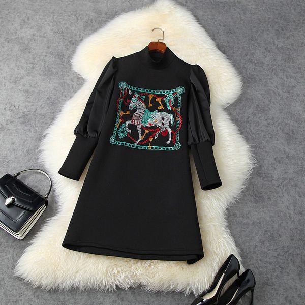casual dresses fall winter long sleeve stand collar black drilling horse panelled short mini sweatshirt dress elegant ld09t11674 v9s2, Black;gray
casual dresses fall winter long sleeve stand collar black drilling horse panelled short mini sweatshirt dress elegant ld09t11674 v9s2, Black;gray