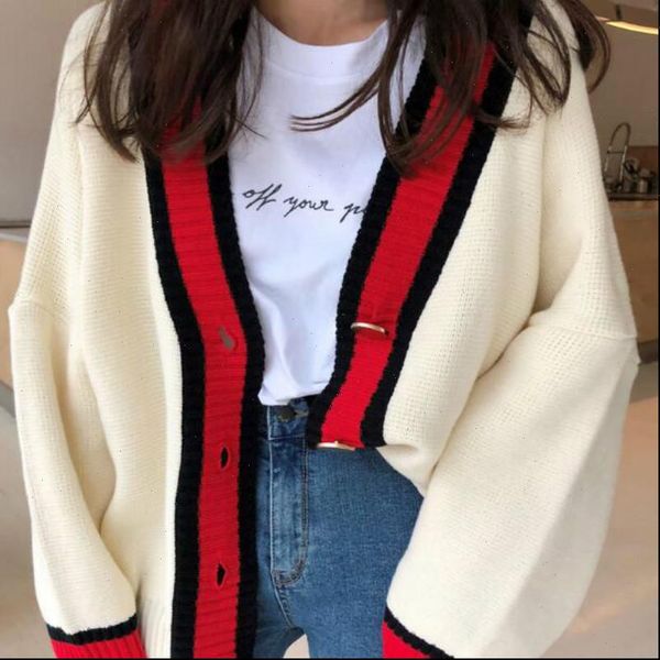 women autumn v neck patchwork womens sweater cardigan coat white loose plus size long sleeve pull femme jersey knitted, White;black
women autumn v neck patchwork womens sweater cardigan coat white loose plus size long sleeve pull femme jersey knitted, White;black