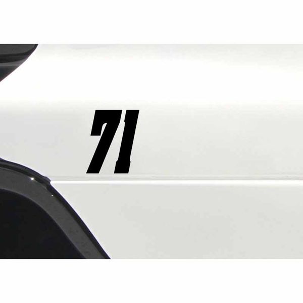 11.6cm*14cm fashion number 71 vinyl car-styling car sticker decoration motorcycle decal black
11.6cm*14cm fashion number 71 vinyl car-styling car sticker decoration motorcycle decal black
