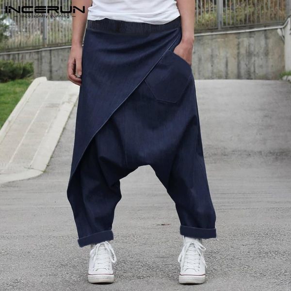 vintage men harem pants solid cotton joggers elastic waist casual drop crotch trousers streetwear pantalones hombre men's, Black
vintage men harem pants solid cotton joggers elastic waist casual drop crotch trousers streetwear pantalones hombre men's, Black