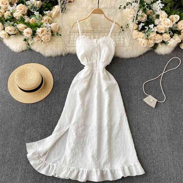 summer dress white beach style women dreses spagheeti strap sleeveless slim elastic waist vacations party long 210603, Black;gray
summer dress white beach style women dreses spagheeti strap sleeveless slim elastic waist vacations party long 210603, Black;gray