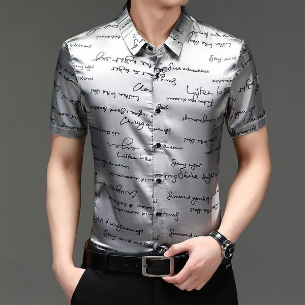 men's casual shirts fashion print men silk cotton summer short sleeve beach shirt slim fit camisa masculina c764, White;black
men's casual shirts fashion print men silk cotton summer short sleeve beach shirt slim fit camisa masculina c764, White;black