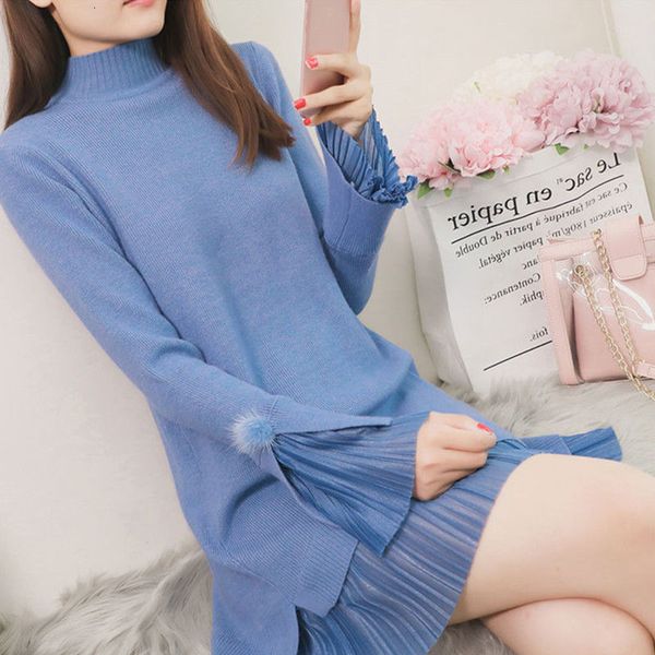 casual dresses fake two knitted dress women autumn winter flared sleeves loose sweater chiffon stitching pleated female 7tyr, Black;gray
casual dresses fake two knitted dress women autumn winter flared sleeves loose sweater chiffon stitching pleated female 7tyr, Black;gray