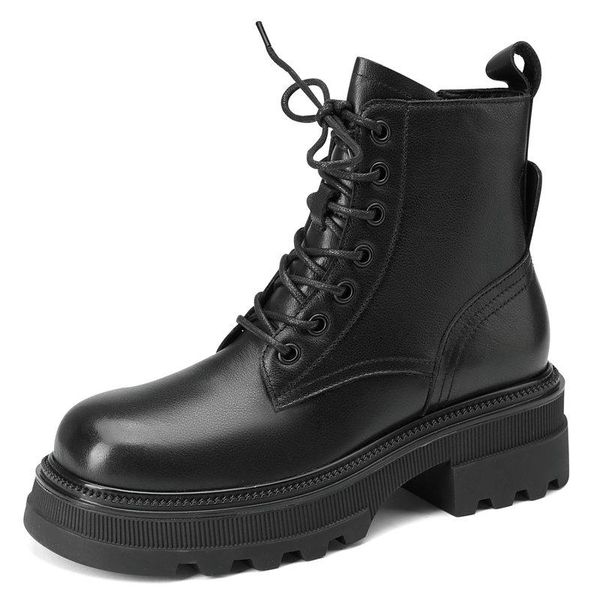 boots band design shoes woman genuine leather women ankle winter autumn lace up night club patry platform ladies, Black
boots band design shoes woman genuine leather women ankle winter autumn lace up night club patry platform ladies, Black