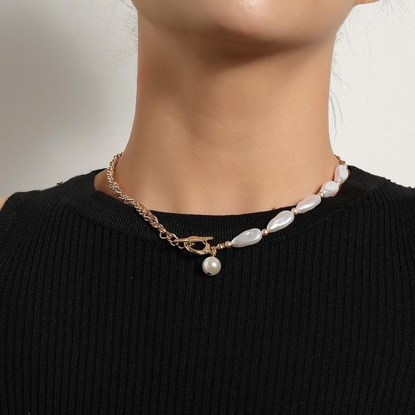 chokers trending thick chains baroque pearl choker necklace for women vintage ot buckle geometric pendant colar jewelry gift, Golden;silver
chokers trending thick chains baroque pearl choker necklace for women vintage ot buckle geometric pendant colar jewelry gift, Golden;silver