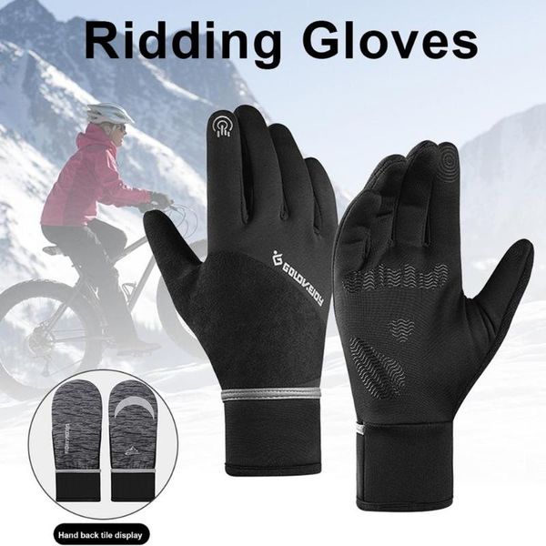 cycling gloves winter warm men women's full finger touch screen outdoor sports bike bicycle windproof, Black
cycling gloves winter warm men women's full finger touch screen outdoor sports bike bicycle windproof, Black