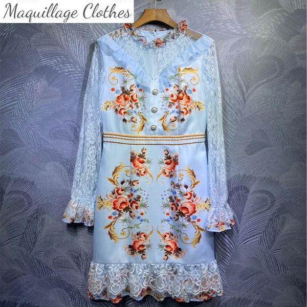 casual dresses lace patchwork elegant dress 2021 autumn floral print long sleeves women c482, Black;gray
casual dresses lace patchwork elegant dress 2021 autumn floral print long sleeves women c482, Black;gray