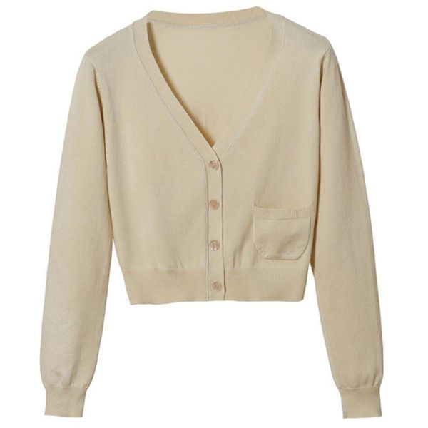casual regular short cardigan slim women sweater solid v neck long sleeve knitted coat spring and autumn feminina, White;black
casual regular short cardigan slim women sweater solid v neck long sleeve knitted coat spring and autumn feminina, White;black