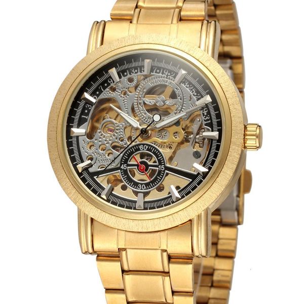 winner men mechanical clock fashion rustless steel automatic fire luxury sports, Slivery;brown
winner men mechanical clock fashion rustless steel automatic fire luxury sports, Slivery;brown