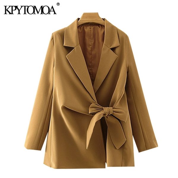 women fashion with bow tied wrap loose blazer coat long sleeve female outerwear chic 210420, White;black
women fashion with bow tied wrap loose blazer coat long sleeve female outerwear chic 210420, White;black
