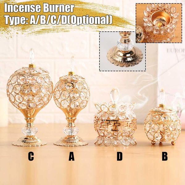 nordic style fashion crystal incense burner eid plating metal traditional mabkhara fort office home decorative ornaments fragrance lamps
nordic style fashion crystal incense burner eid plating metal traditional mabkhara fort office home decorative ornaments fragrance lamps