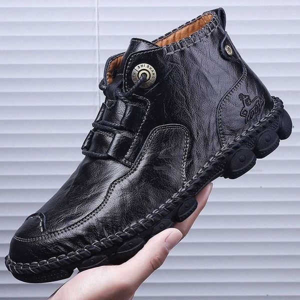 genuine leather men ankle boots handmade sewing fashion men round toe mid-calf boots for male leather big szie 48 o4 m9ox#, Black
genuine leather men ankle boots handmade sewing fashion men round toe mid-calf boots for male leather big szie 48 o4 m9ox#, Black