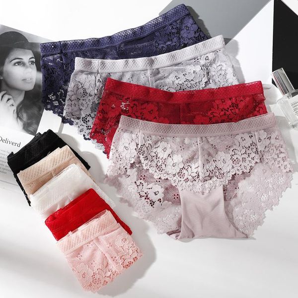 maternity bottoms style cotton crotch seamless mid-to-low-waist transparent gauze large size lace panties for ladies, White
maternity bottoms style cotton crotch seamless mid-to-low-waist transparent gauze large size lace panties for ladies, White