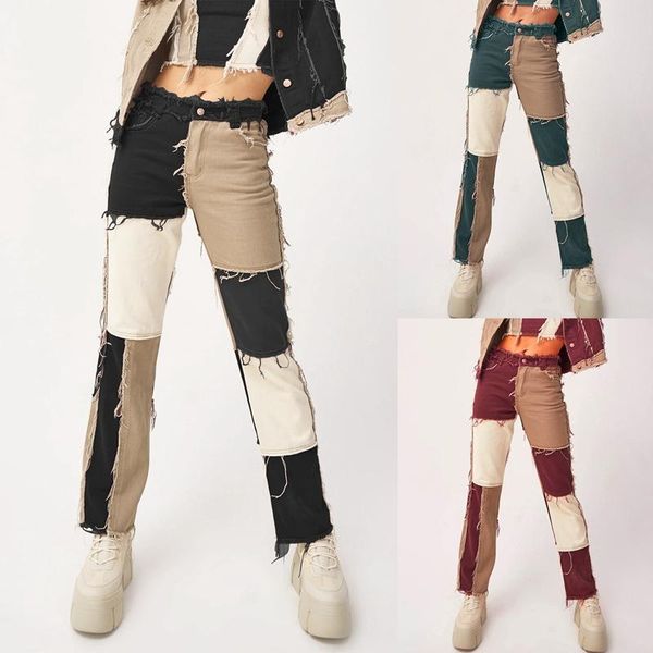 patchwork skinny straight jeans women high waist with pockets color block ladies trousers denim pants women's, Blue
patchwork skinny straight jeans women high waist with pockets color block ladies trousers denim pants women's, Blue