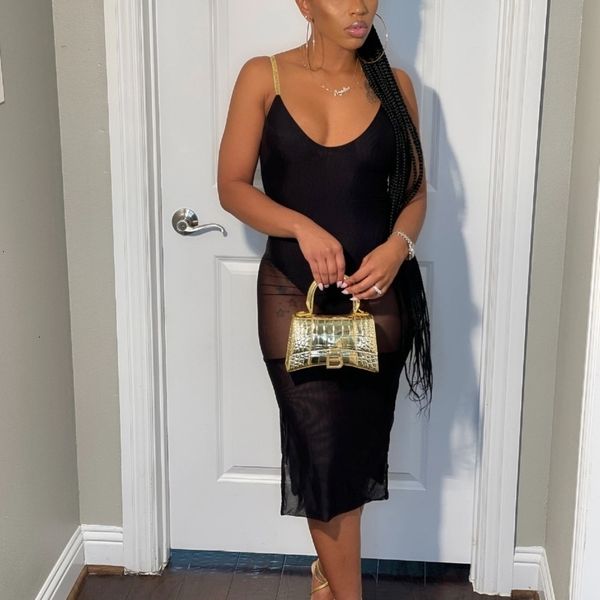 casual dresses split hem mesh patchwork midi women sleeveless club party backless dress spaghetti strap slim birthday outfit, Black;gray
casual dresses split hem mesh patchwork midi women sleeveless club party backless dress spaghetti strap slim birthday outfit, Black;gray