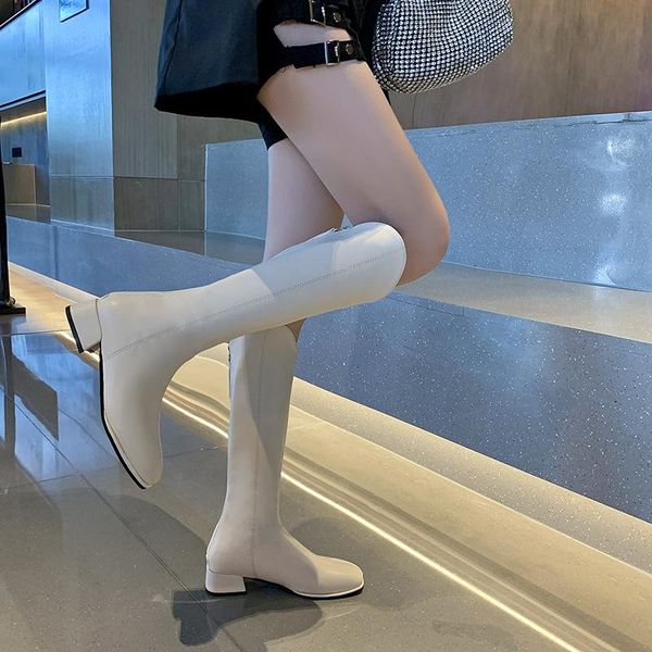 boots 2021 white autumn shoes women knee high female knight rider fashion heels square toe side zipper, Black
boots 2021 white autumn shoes women knee high female knight rider fashion heels square toe side zipper, Black