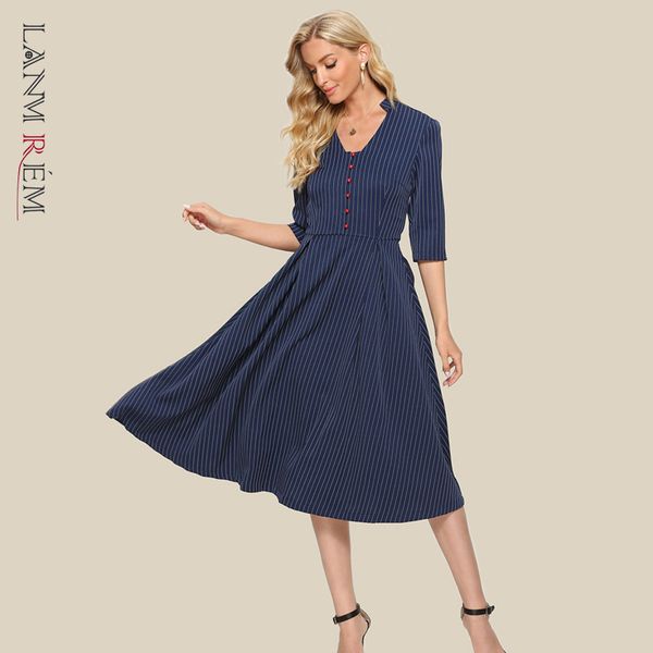 women striped a line dress summer office lady elegant half sleeve es v neck female button casual 2d1091 210507, Black;gray
women striped a line dress summer office lady elegant half sleeve es v neck female button casual 2d1091 210507, Black;gray