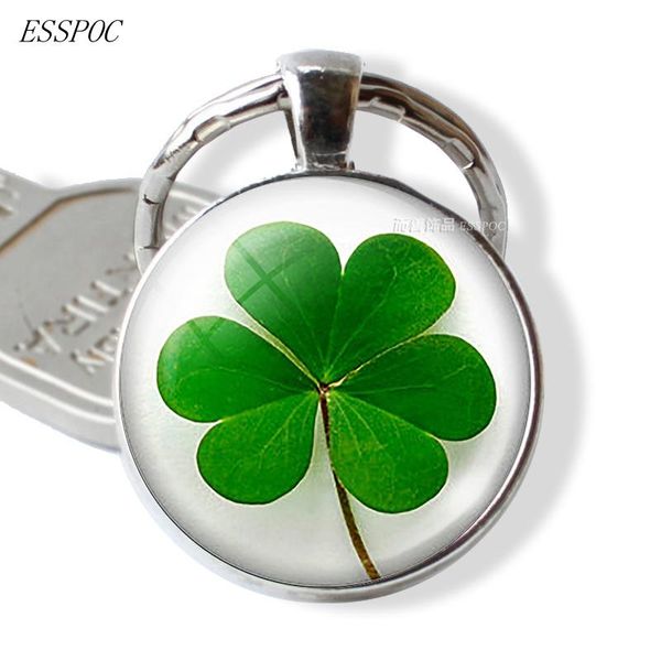 keychains shamrock lucky clover jewelry key chain handmade art glass pendant ring for women gifts, Silver
keychains shamrock lucky clover jewelry key chain handmade art glass pendant ring for women gifts, Silver
