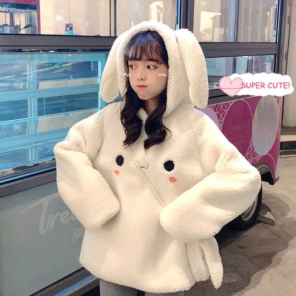 loose bunny ear hoodies women warm long sleeve sweet kawaii rabbit bag hooded female autumn winter cute sweatshirt coat 210610, Black
loose bunny ear hoodies women warm long sleeve sweet kawaii rabbit bag hooded female autumn winter cute sweatshirt coat 210610, Black