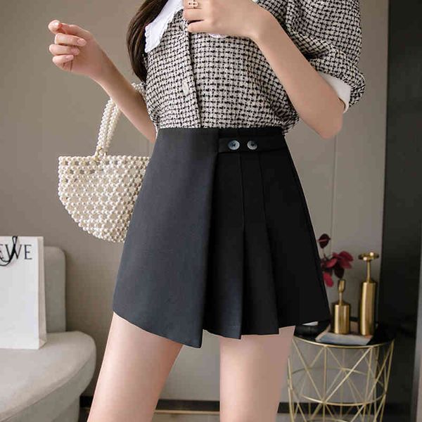 fashion summer women high waist wide leg shorts casual female loose asymmetrical ruffles solid black 210513, White;black
fashion summer women high waist wide leg shorts casual female loose asymmetrical ruffles solid black 210513, White;black