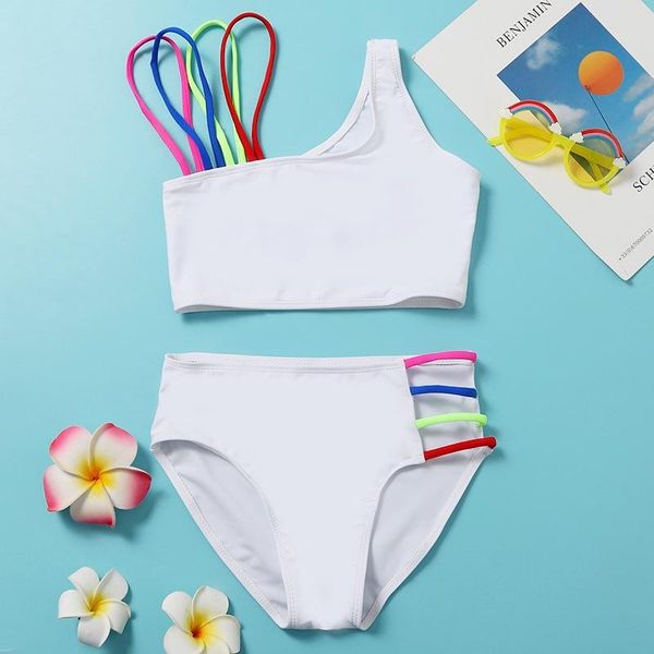6-10 y girls' swimsuit multicolor swimming set shoulder straps elastic vest short panties swimwear for girls one-pieces, Black
6-10 y girls' swimsuit multicolor swimming set shoulder straps elastic vest short panties swimwear for girls one-pieces, Black