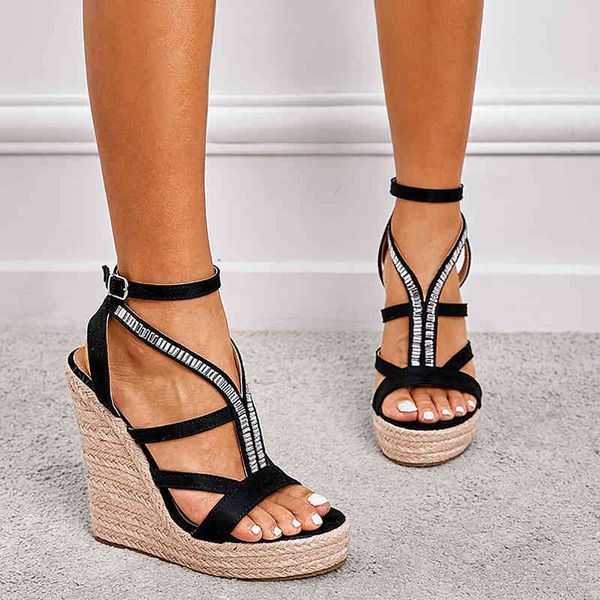 sandals sandals for women women fashion summer crystal hollow out wigs platform peep toe causal flip flop chaussures femme #; 220121, Black
sandals sandals for women women fashion summer crystal hollow out wigs platform peep toe causal flip flop chaussures femme #; 220121, Black