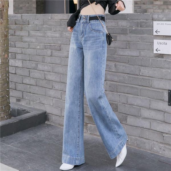 women's jeans high waist women loose 2021 spring and autumn wide leg ladies casual pants, Blue
women's jeans high waist women loose 2021 spring and autumn wide leg ladies casual pants, Blue