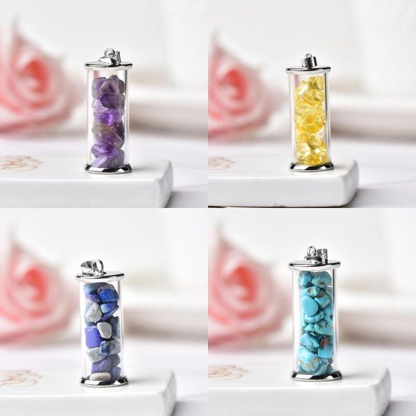 decorative objects & figurines 1pc natural crystal quartz wishing bottle pendant necklace for women healing stone mineral jewelry pendants r
decorative objects & figurines 1pc natural crystal quartz wishing bottle pendant necklace for women healing stone mineral jewelry pendants r