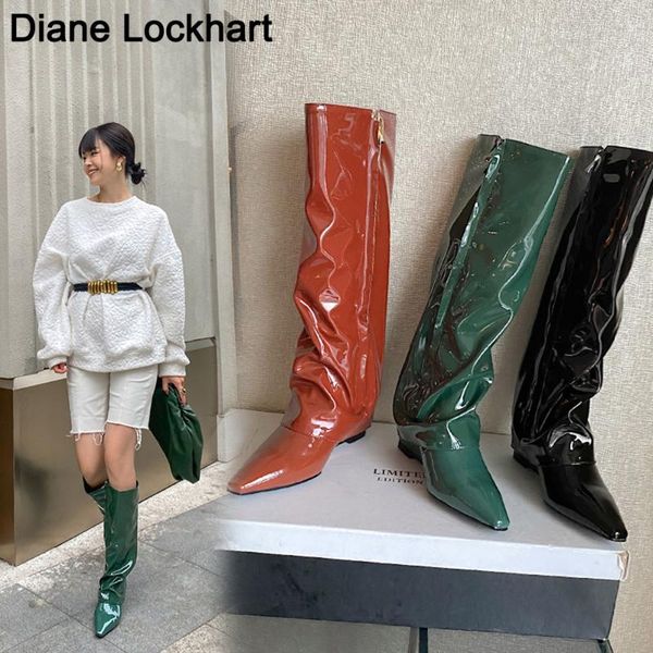 boots green women wedge fold knee high boot female pointed toe riding wedges long woman slim pleated shoes botas mujer 42, Black
boots green women wedge fold knee high boot female pointed toe riding wedges long woman slim pleated shoes botas mujer 42, Black