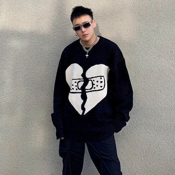 men's sweaters hip hop streetwear vintage harajuku knitting sweater men/women cartoon pullover o-neck oversize casual male, White;black
men's sweaters hip hop streetwear vintage harajuku knitting sweater men/women cartoon pullover o-neck oversize casual male, White;black