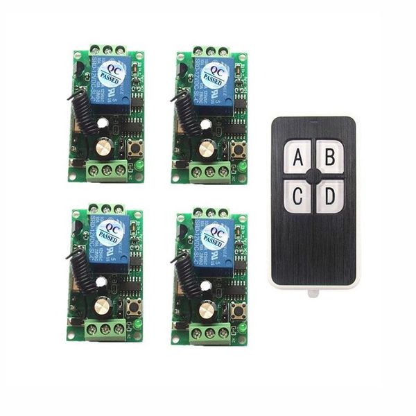 smart home control dc12v 1ch 10a rf wireless remote switch system teleswitch 1 transmitter & 4 receiver relay
smart home control dc12v 1ch 10a rf wireless remote switch system teleswitch 1 transmitter & 4 receiver relay