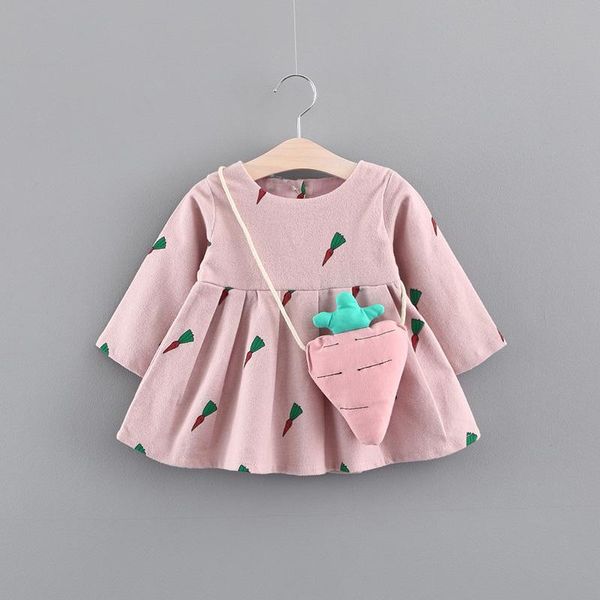 girl's dresses fashion autumn long sleeve princess infants baby kids girls infantil tutu party printed carrot pleated dress vestido+bag, Red;yellow
girl's dresses fashion autumn long sleeve princess infants baby kids girls infantil tutu party printed carrot pleated dress vestido+bag, Red;yellow