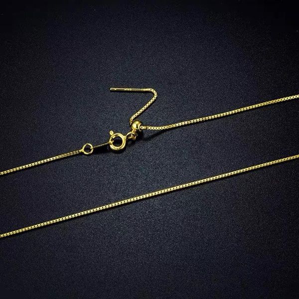 chains women's gold-plated necklace sand gold box chain needle type bead 24k pure imitation color jewelry wholesale charms, Silver
chains women's gold-plated necklace sand gold box chain needle type bead 24k pure imitation color jewelry wholesale charms, Silver