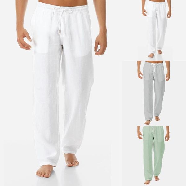 men's pants man summer style simple and fashionable pure cotton linen trousers sport men fitness sportswear, Black
men's pants man summer style simple and fashionable pure cotton linen trousers sport men fitness sportswear, Black