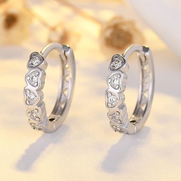 hoop & huggie charm female love heart earrings rose gold silver color wedding trendy white crystal stone for women, Golden;silver
hoop & huggie charm female love heart earrings rose gold silver color wedding trendy white crystal stone for women, Golden;silver