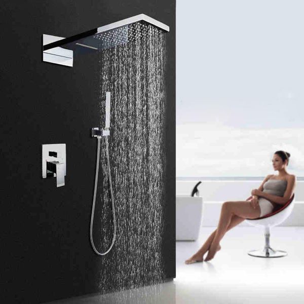luxury chrome brass rain waterfall shower set faucet wall mounted with abs handshower mixer taps bathroom sets
luxury chrome brass rain waterfall shower set faucet wall mounted with abs handshower mixer taps bathroom sets