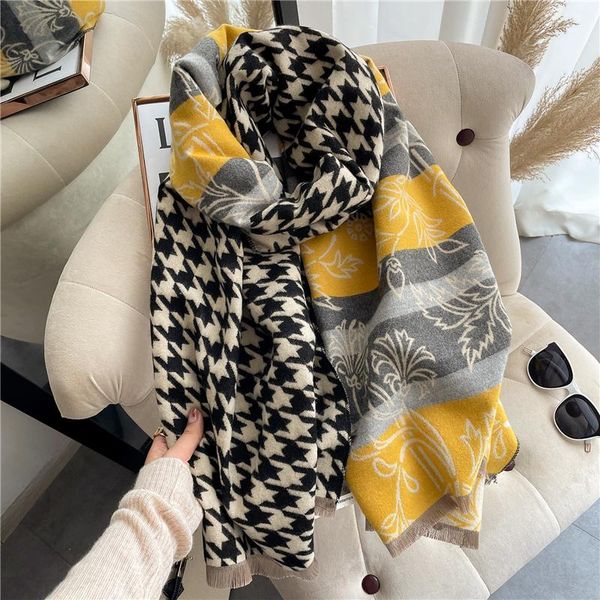 scarves cashmere warm scarf women 2021 double sided pashmina thick winter blanket shawl warps neckerchief hijab echarpe 180*65cm, Blue;gray
scarves cashmere warm scarf women 2021 double sided pashmina thick winter blanket shawl warps neckerchief hijab echarpe 180*65cm, Blue;gray
