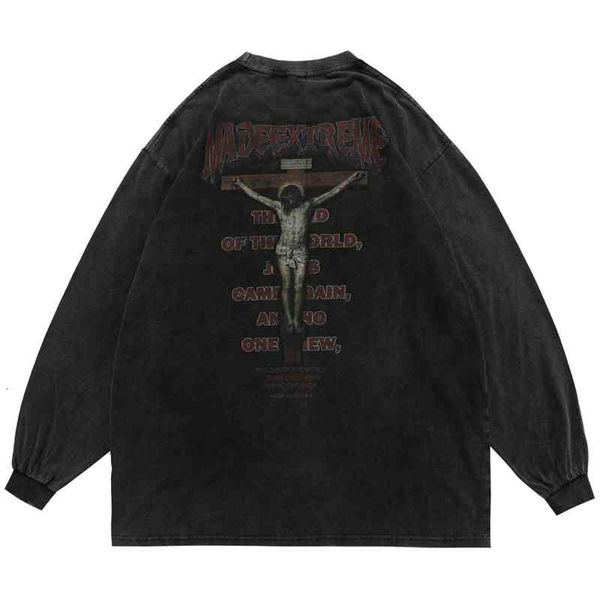 men's hoodies & sweatshirts hip hop streetwear gothic t shirt jesus letter print long sleeve oversized tshirts autumn harajuku vintage, Black
men's hoodies & sweatshirts hip hop streetwear gothic t shirt jesus letter print long sleeve oversized tshirts autumn harajuku vintage, Black