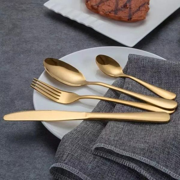 dinnerware sets 4pcs stainless steel cutlery set luxury household restaurant gold teaspoon fork knife western tableware kitchen tools
dinnerware sets 4pcs stainless steel cutlery set luxury household restaurant gold teaspoon fork knife western tableware kitchen tools