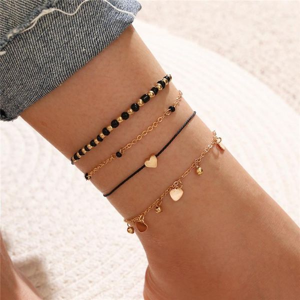 anklets yo punk vintage black gold color beads heart for women beach charm boho accessories leg foot jewelry, Red;blue
anklets yo punk vintage black gold color beads heart for women beach charm boho accessories leg foot jewelry, Red;blue