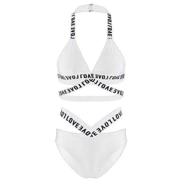 two-piece suits women swimsuit padded cross bandage letter printed bikini set swimwear halter neck bra with briefs swimming bathing suit
two-piece suits women swimsuit padded cross bandage letter printed bikini set swimwear halter neck bra with briefs swimming bathing suit