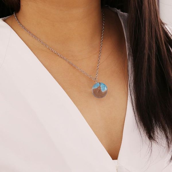 pendant necklaces transparent resin round ball necklace girl blue sky white cloud chain for women fashion jewelry gifts, Silver
pendant necklaces transparent resin round ball necklace girl blue sky white cloud chain for women fashion jewelry gifts, Silver