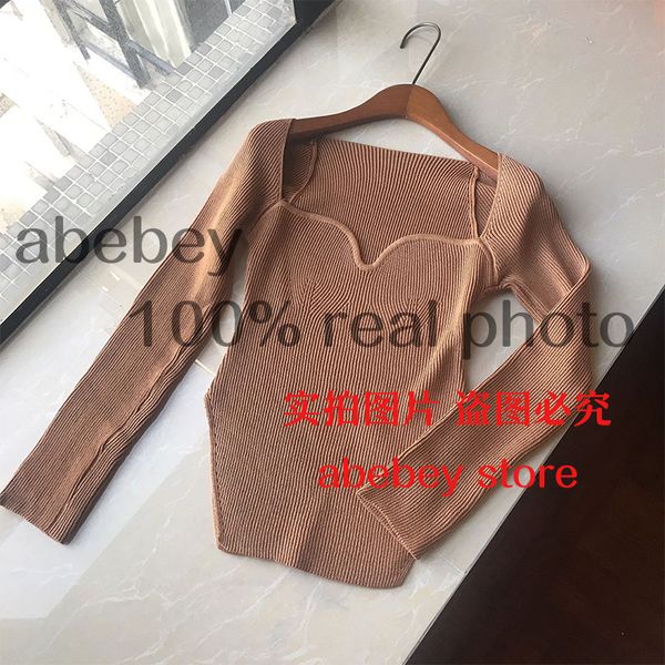 2021 new spring stylish sqaure collar full sleeves knitting pullover slim t-shirt female wk08001l, White
2021 new spring stylish sqaure collar full sleeves knitting pullover slim t-shirt female wk08001l, White