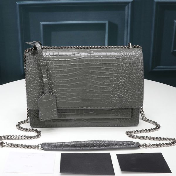 alligator handbag purse luxurys chain shoulder bag crossbody flap bag crocodile style messenger bag with key tag fashion bags
alligator handbag purse luxurys chain shoulder bag crossbody flap bag crocodile style messenger bag with key tag fashion bags