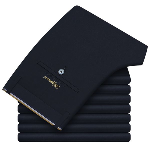 2021 spring/summer light fit classic straight embroidered luxury stretch pants, Black
2021 spring/summer light fit classic straight embroidered luxury stretch pants, Black