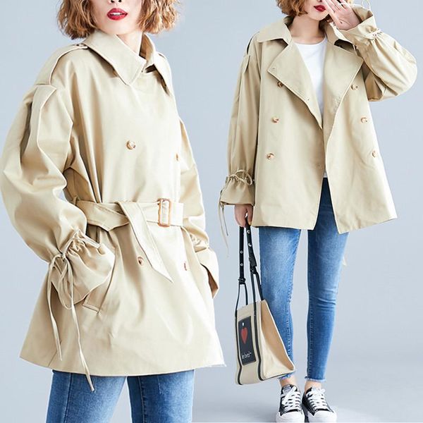 women's trench coats big size spring autumn women fashion elegant solid drawstring outwear ladies female large long sleeve cardigans c, Tan;black
women's trench coats big size spring autumn women fashion elegant solid drawstring outwear ladies female large long sleeve cardigans c, Tan;black