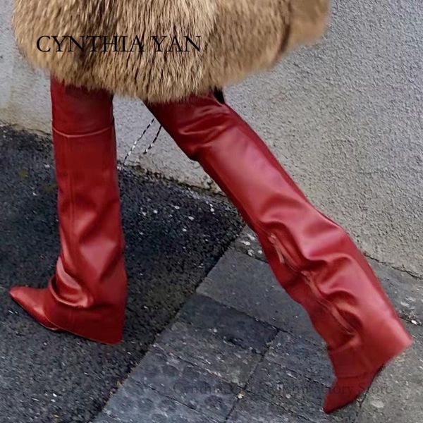 boots ladies winter wedges brand pointed toe high heel banquet over the knee patent leather botas de mujer, Black
boots ladies winter wedges brand pointed toe high heel banquet over the knee patent leather botas de mujer, Black